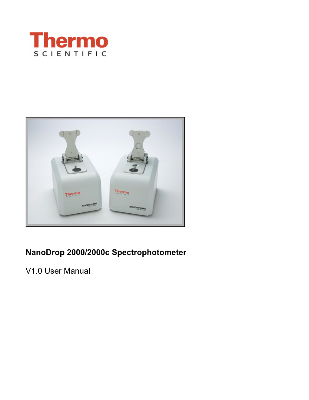 Nanodrop 2000/2000C Spectrophotometers