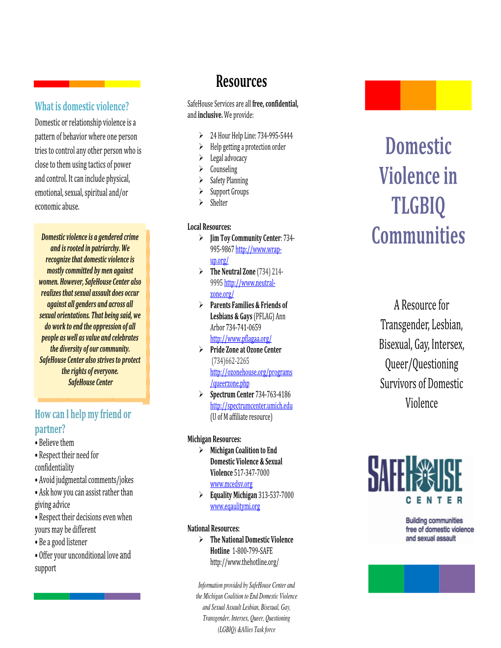 Domestic Violence in TLGBIQ Communities