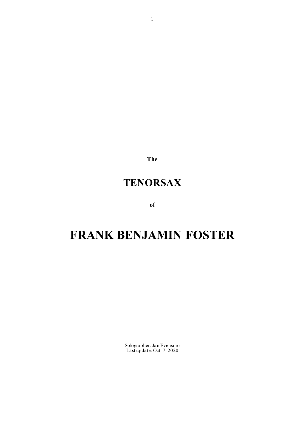 Download the Vocal of Frank Foster