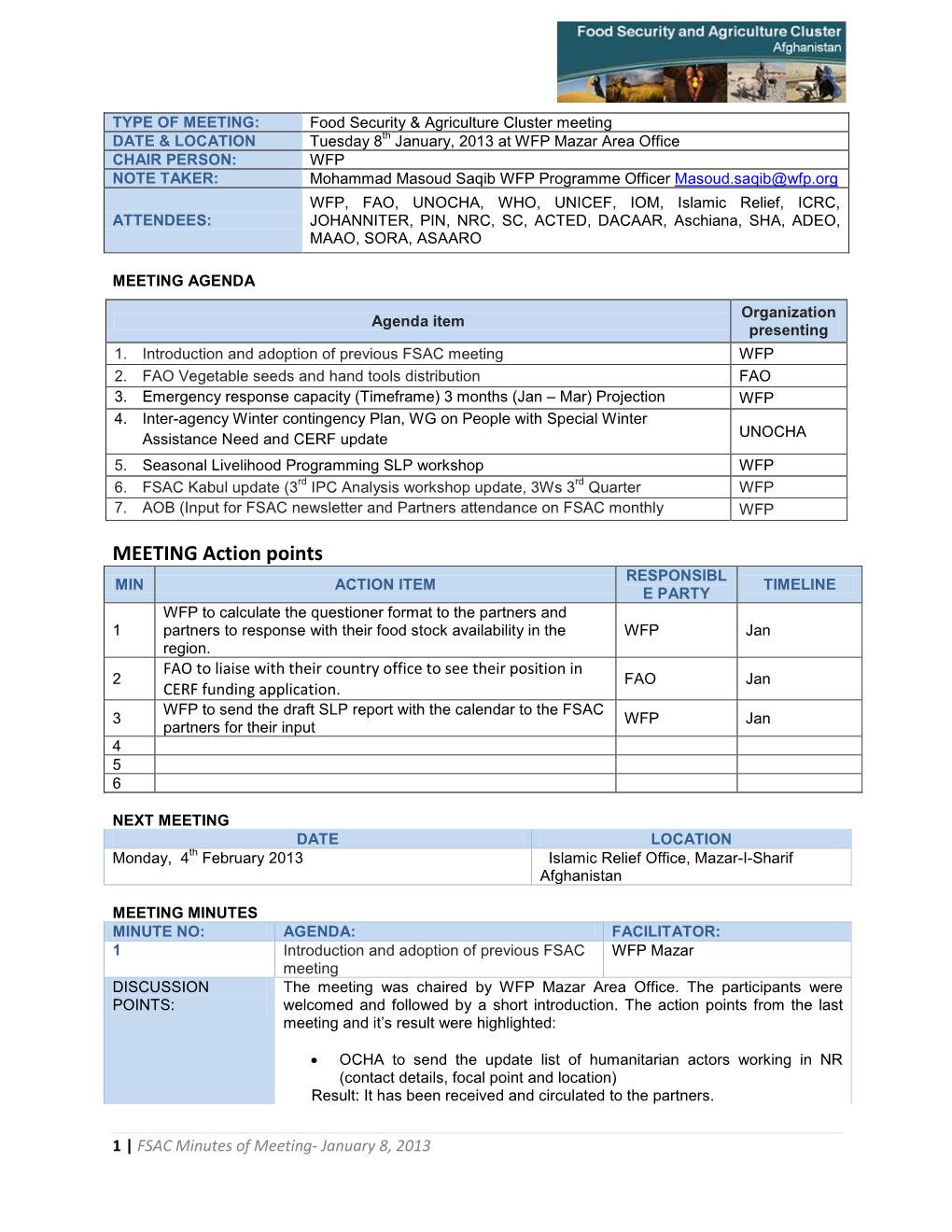 Draft FSAC Meeting Minutes 8 Jan 2013.Pdf