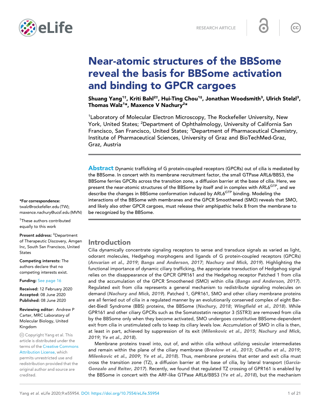 Near-Atomic Structures of the Bbsome Reveal the Basis for Bbsome