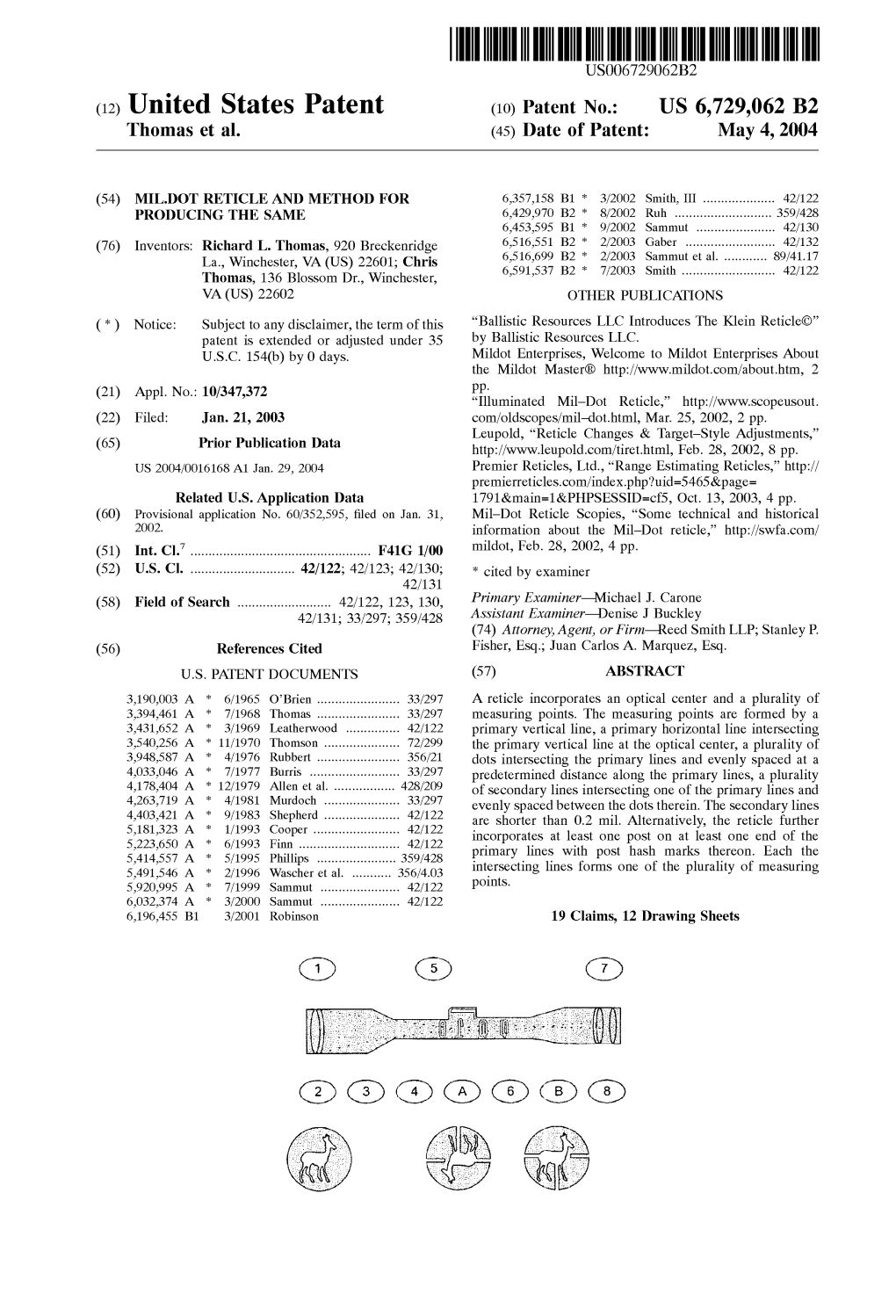 (12) United States Patent (10) Patent No.: US 6,729,062 B2 Thomas Et Al