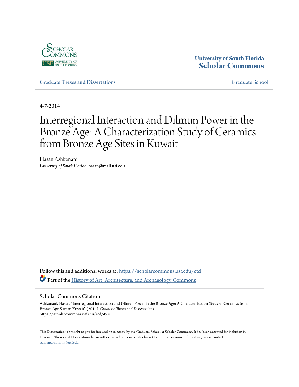 Interregional Interaction and Dilmun Power