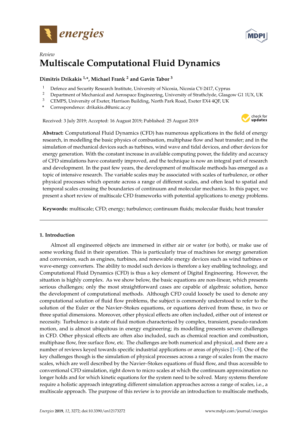 Multiscale Computational Fluid Dynamics