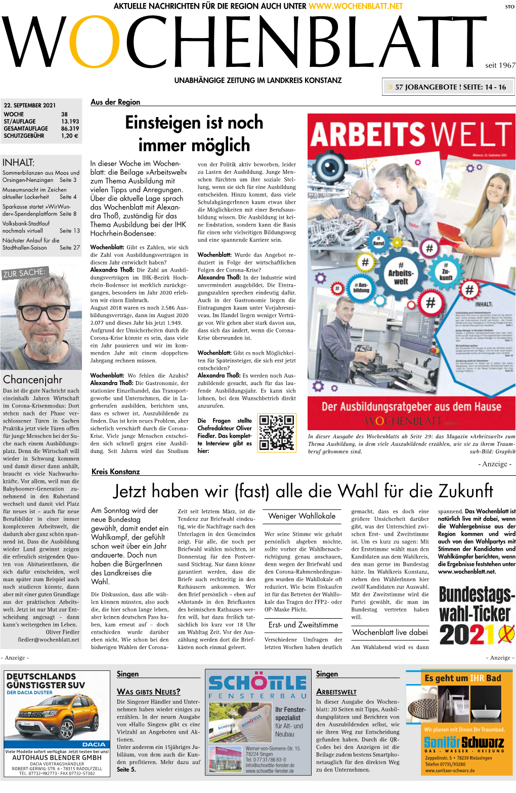 Singener Wochenblatt Vom 9. September 2021