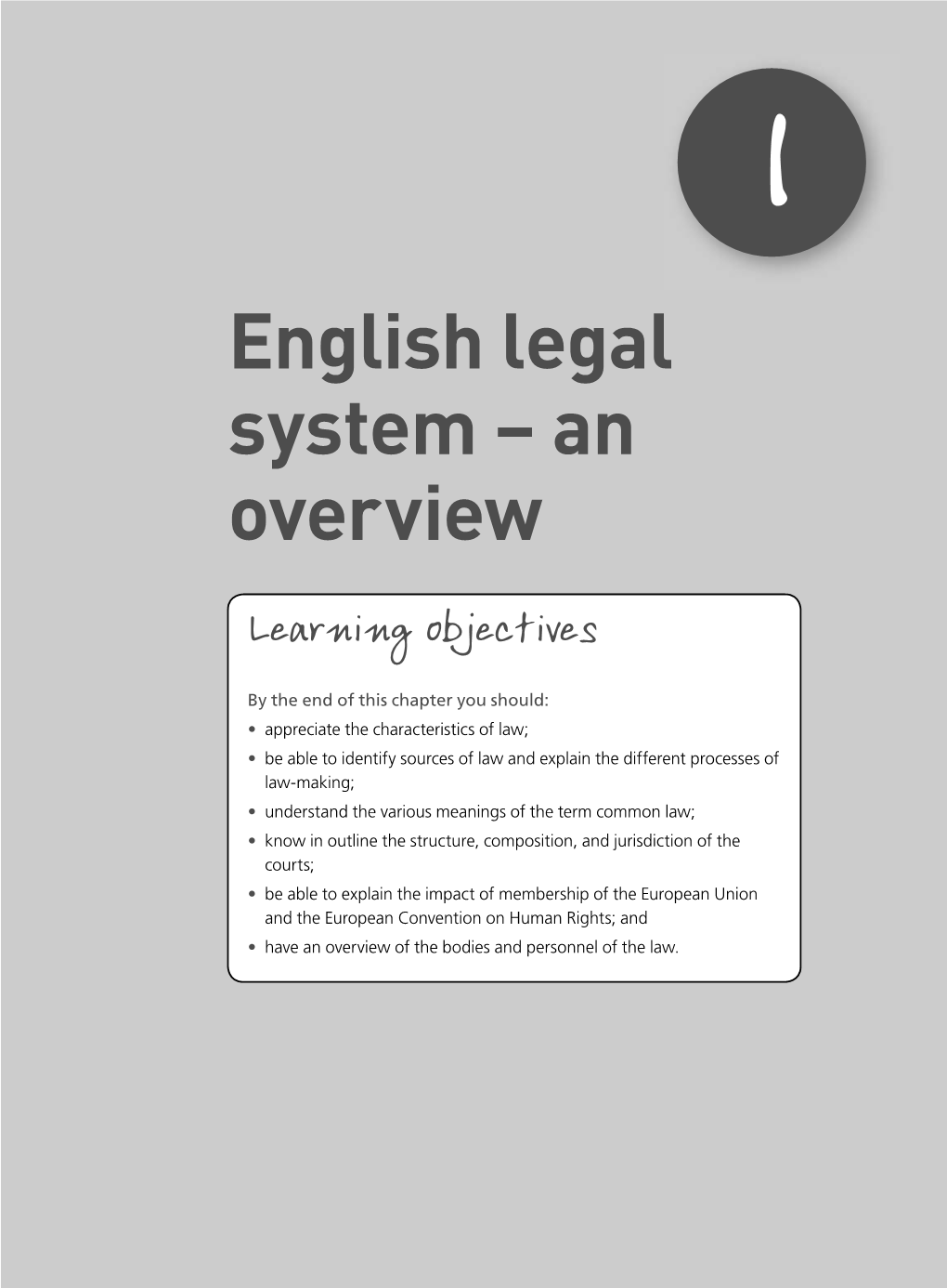 English Legal System – an Overview