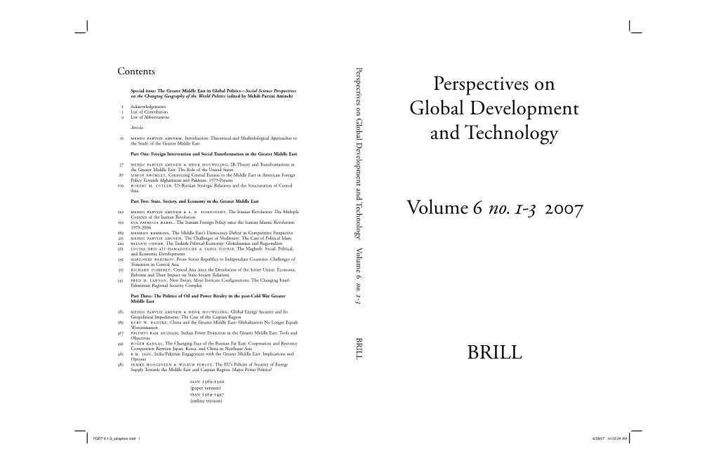 Volume No. -3 Perspectives on Global Development and Technology