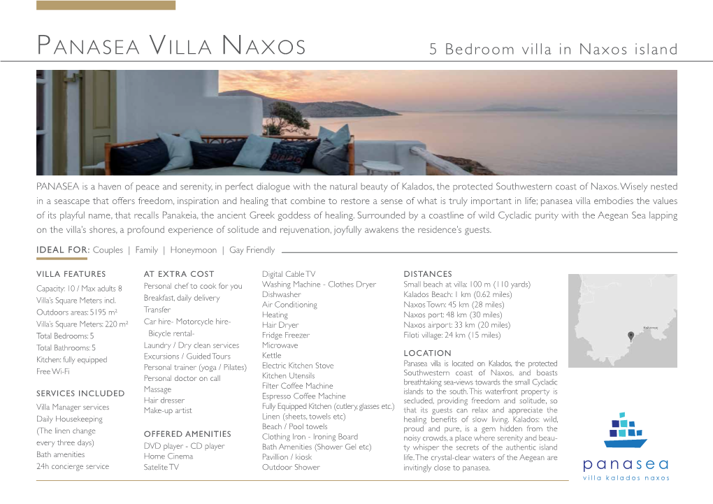 Panasea Villa Naxos