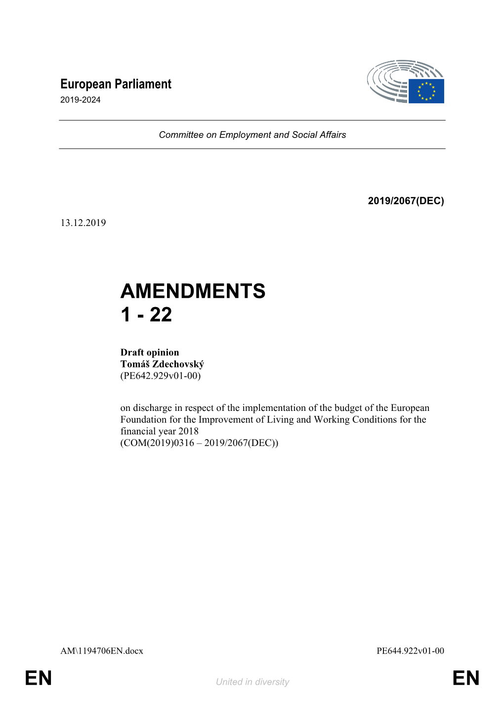 En En Amendments 1