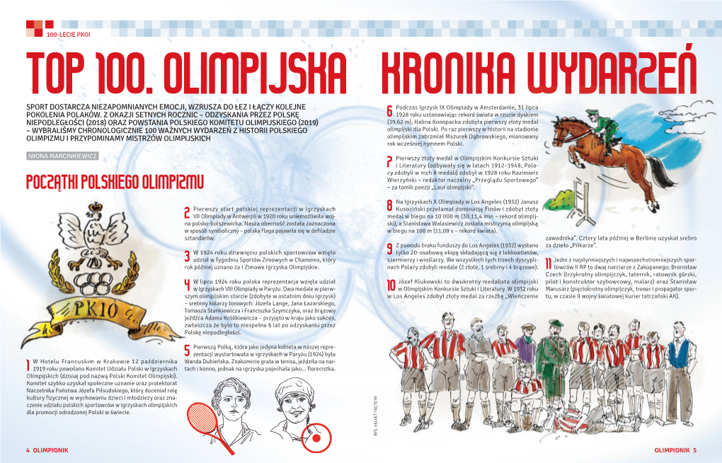 POCZA˛TKI POLSKIEGO OLIMPIZMU – Za Tomik Poezji „Laur Olimpijski