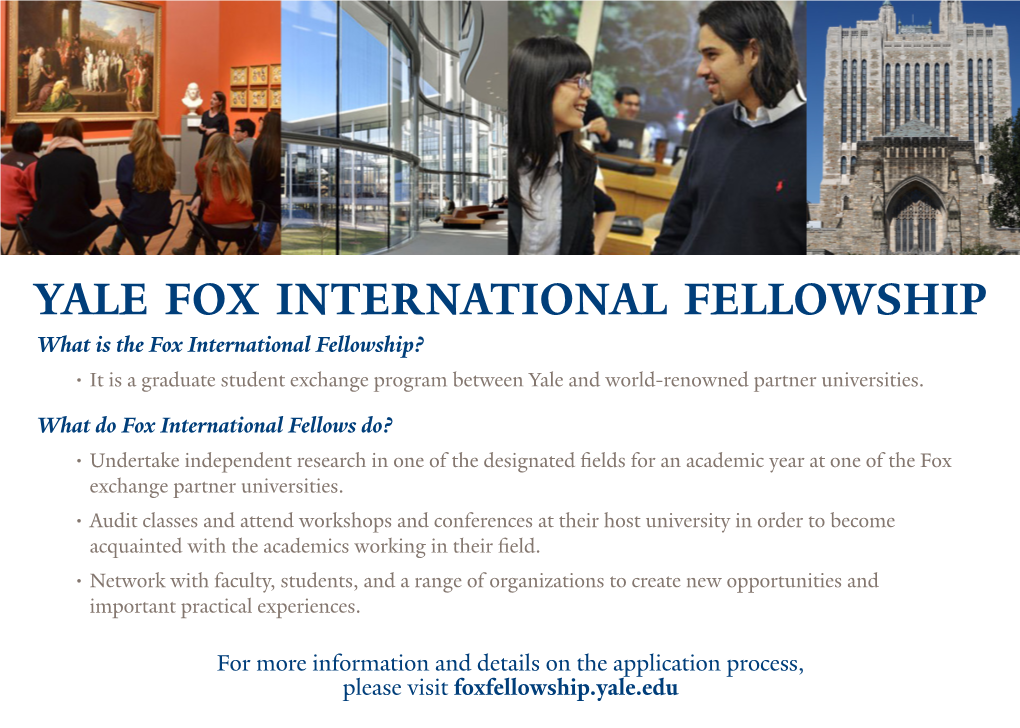 Yale Fox International Fellowship