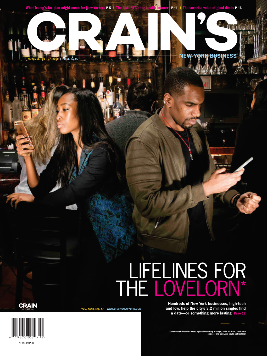 LIFELINES for the LOVELORN* Hundreds of New York Businesses, High-Tech VOL