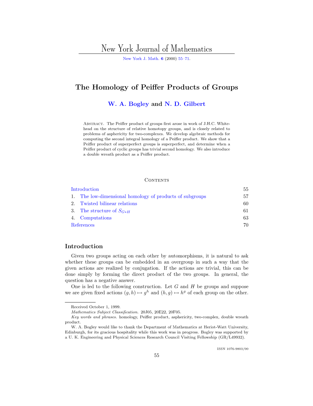 The Homology of Peiffer Products of Groups