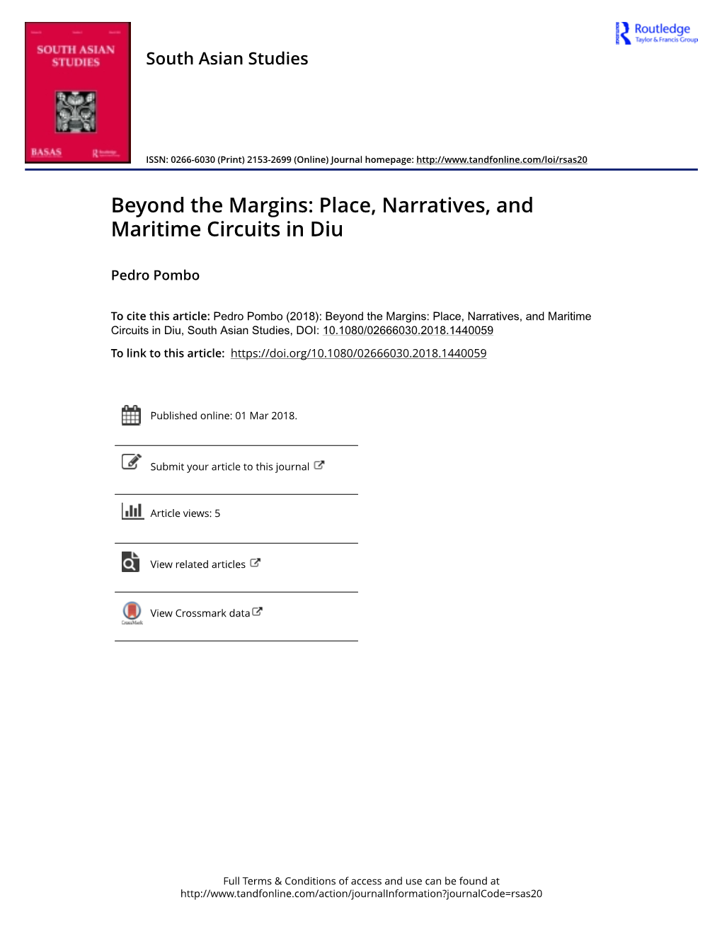 Beyond the Margins: Place, Narratives, and Maritime Circuits in Diu