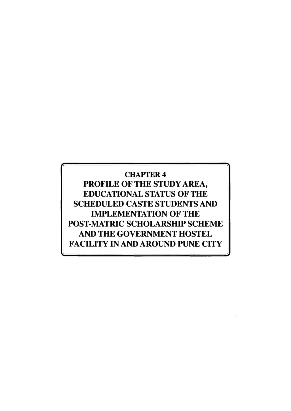 Chapter 4 Profile of the Study Area, Educational