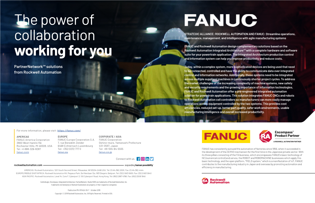 Strategic Alliance: Rockwell Automation and FANUC