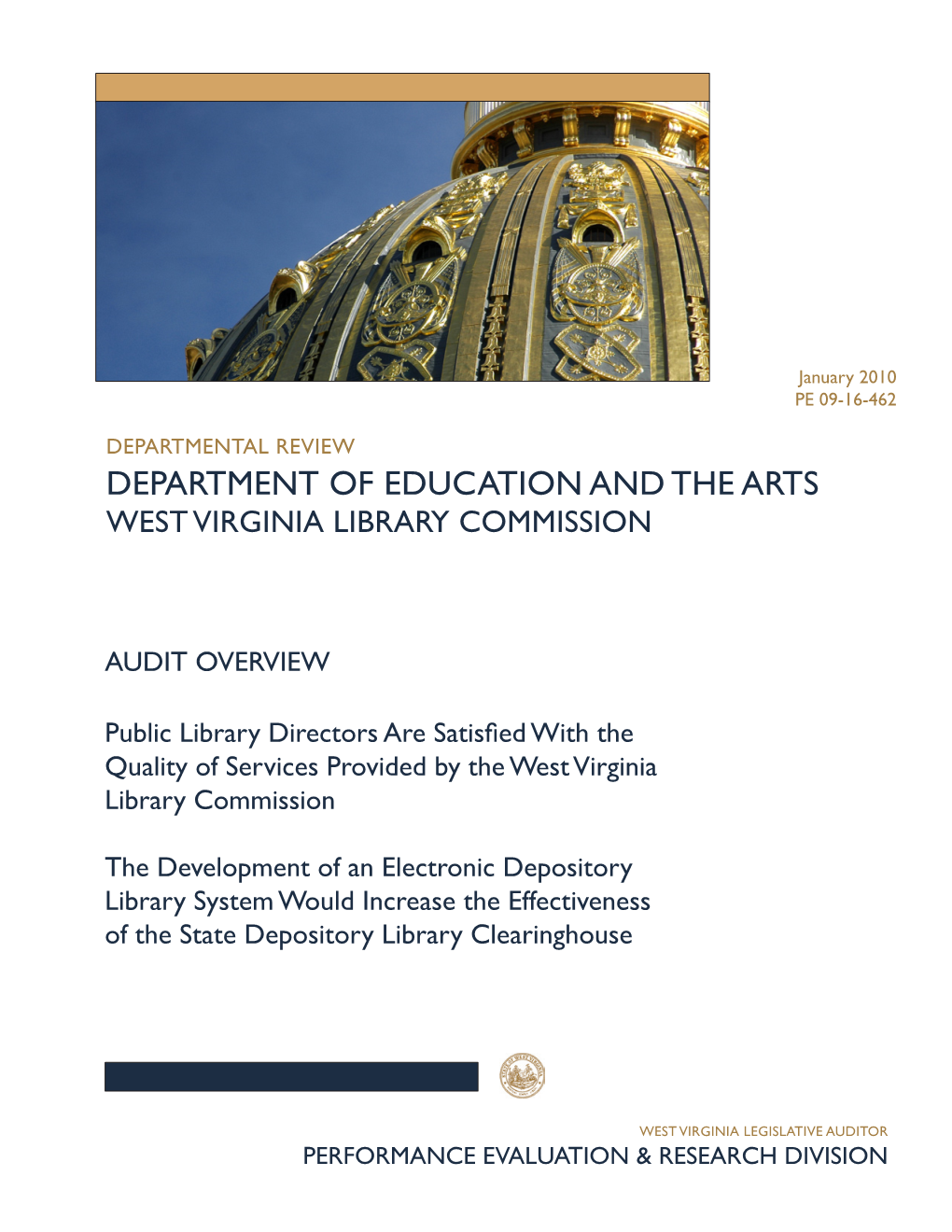 Department of Education and the Arts West Virginia Library Commission
