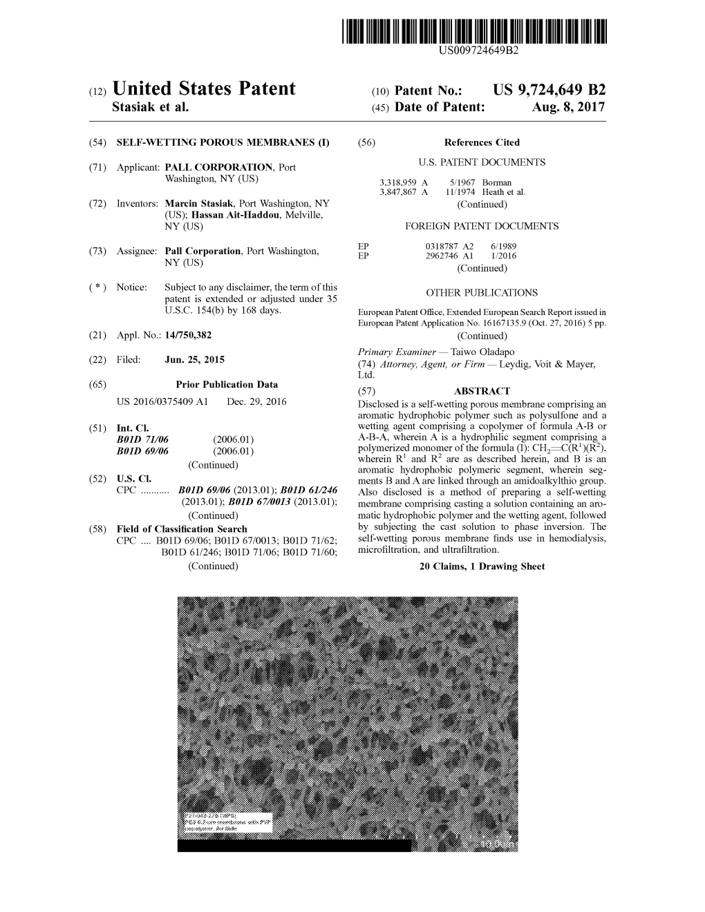 (12) United States Patent (10) Patent No.: US 9,724,649 B2 Stasiak Et Al