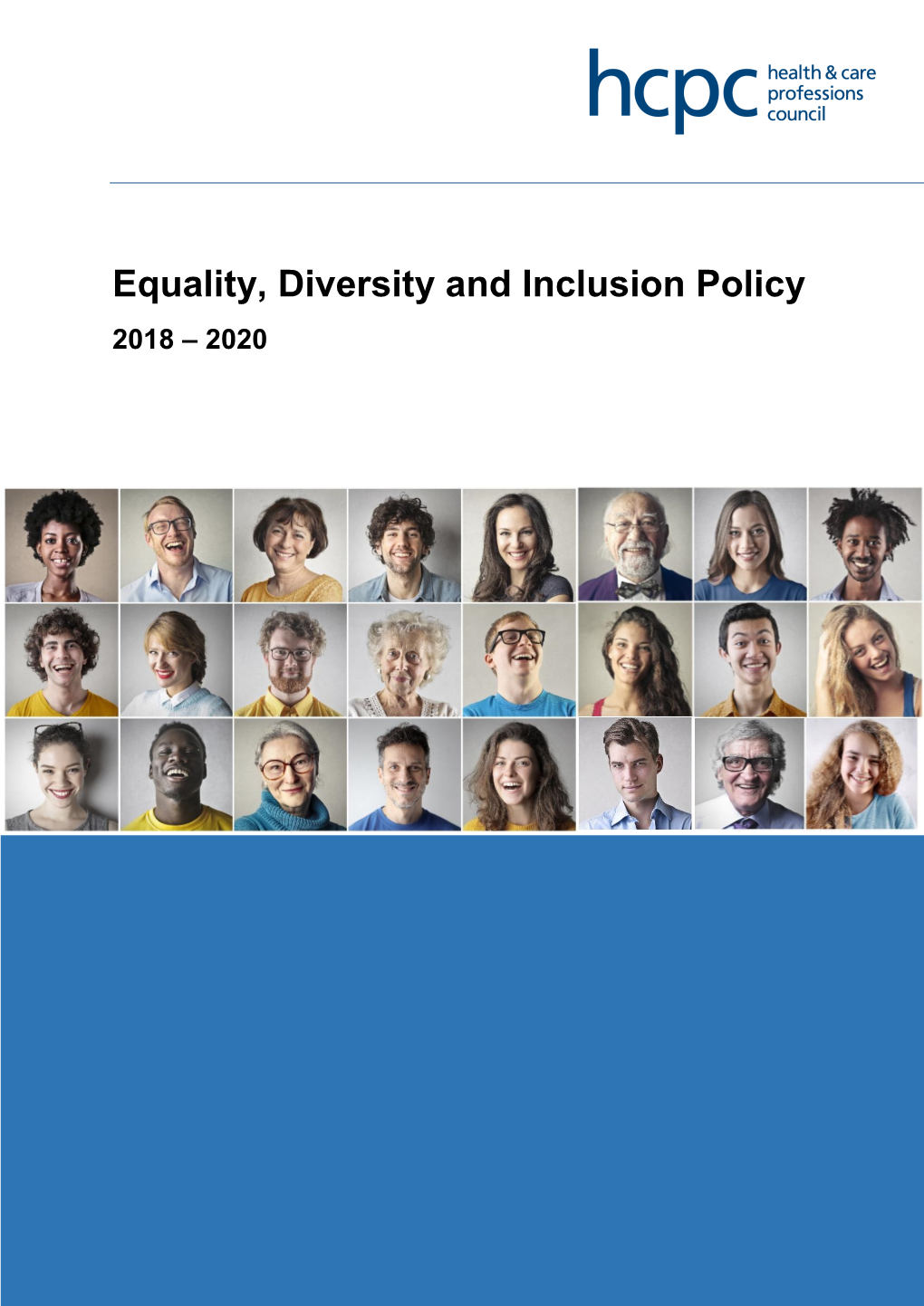 Equality, Diversity and Inclusion Policy 2018 – 2020