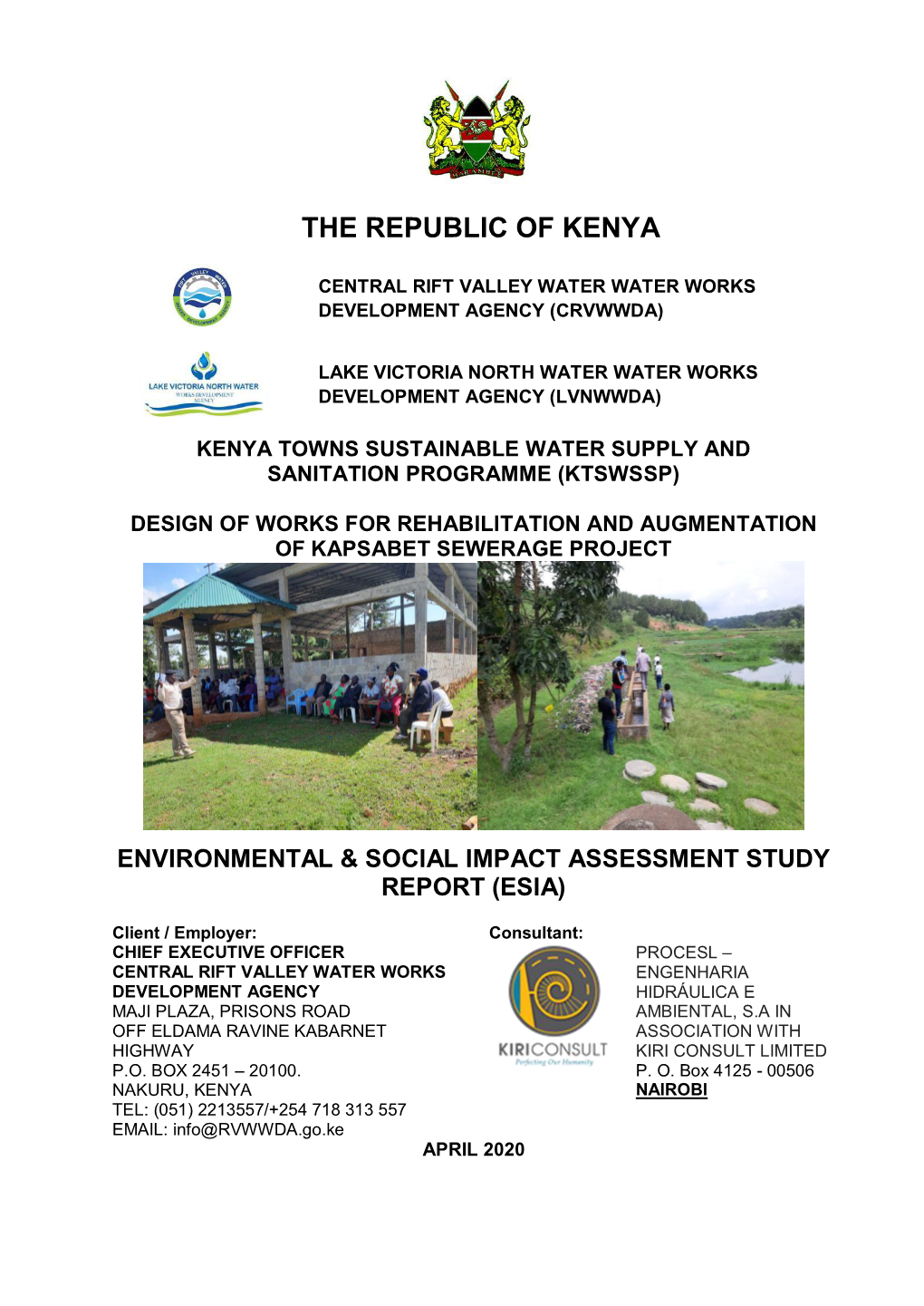 ESIA 1764 Kapsabet Sewerage Project