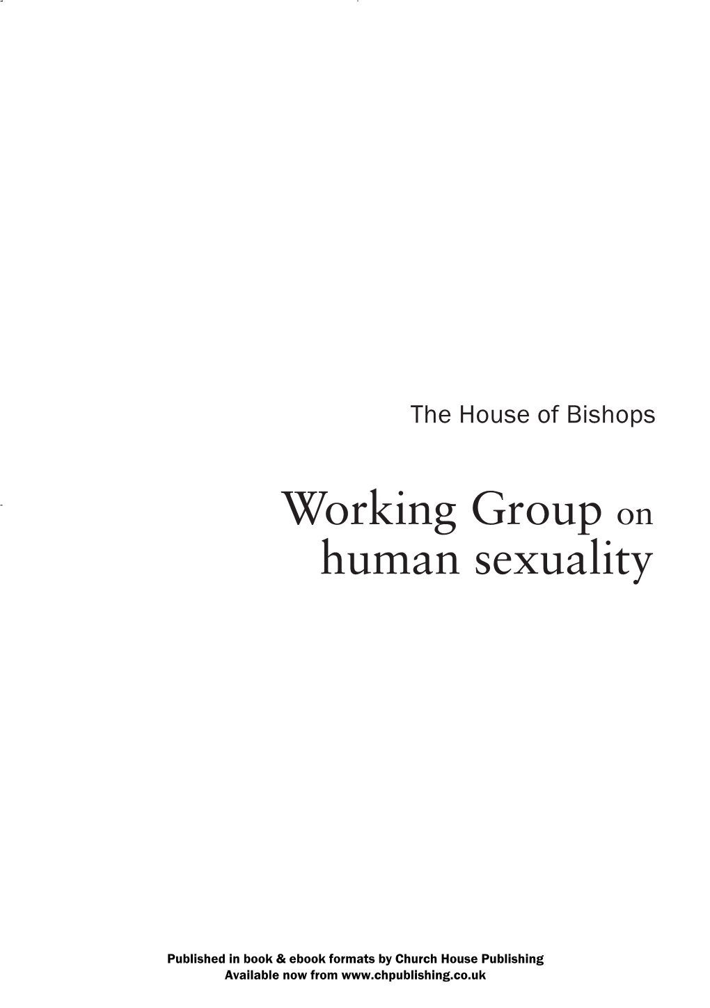 Working Group on Human Sexuality