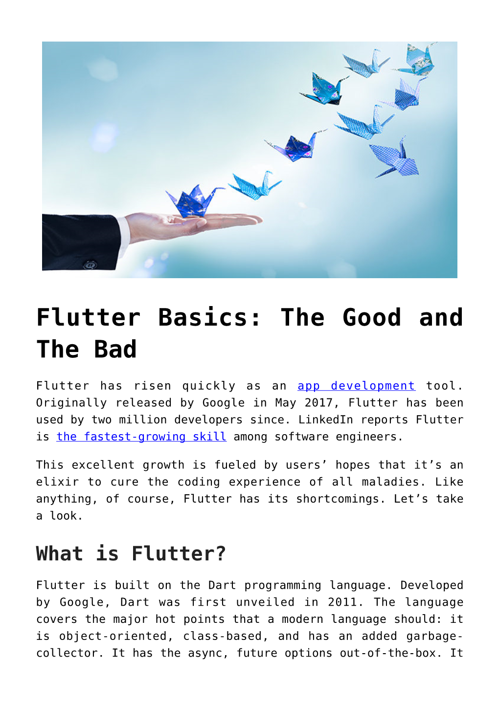 Flutter Basics: the Good and the Bad
