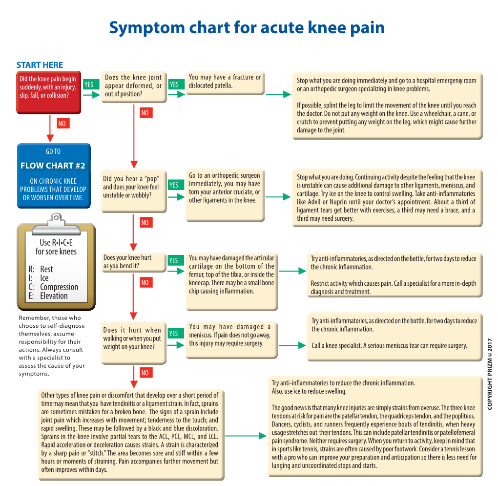 Knee Flow Chart Acute