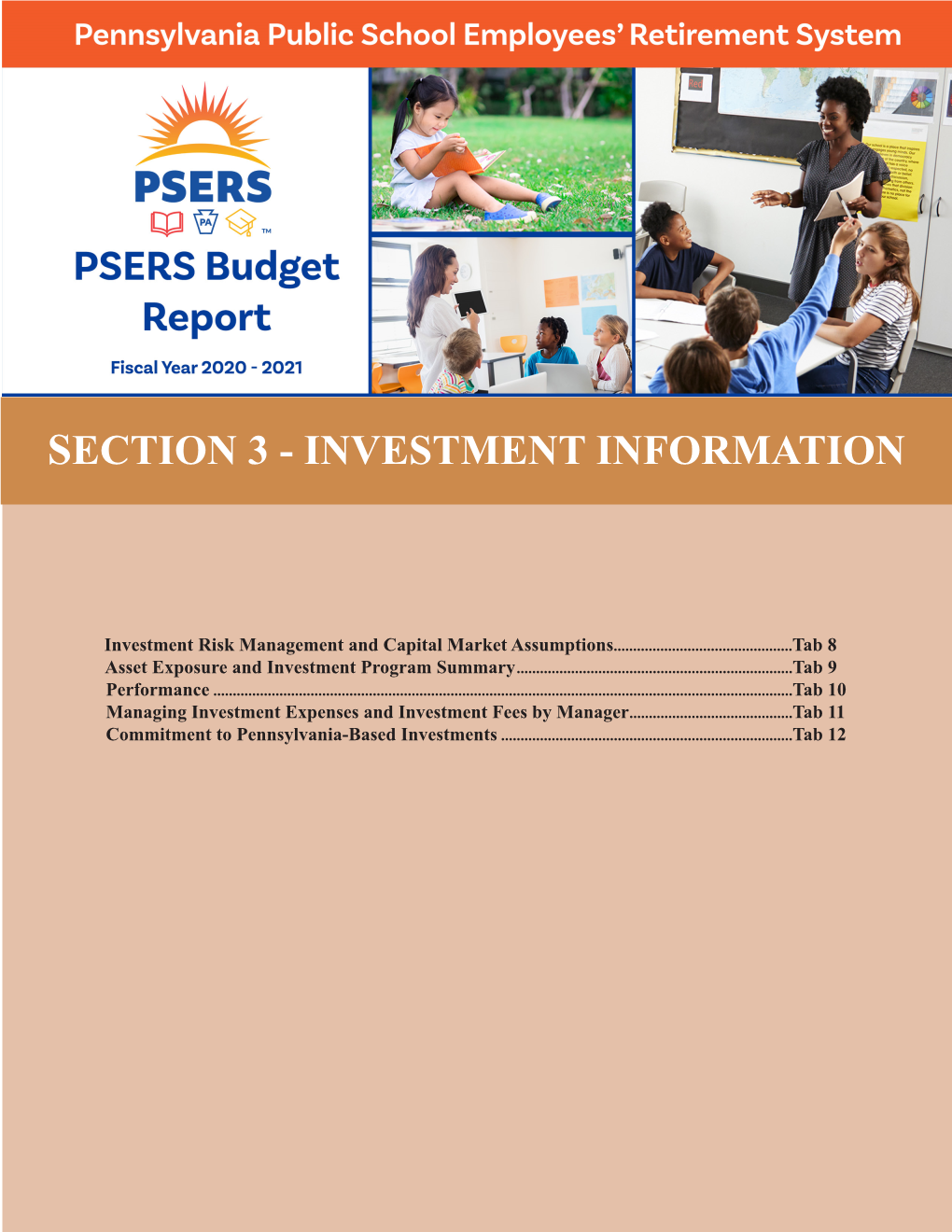 Section 3 - Investment Information