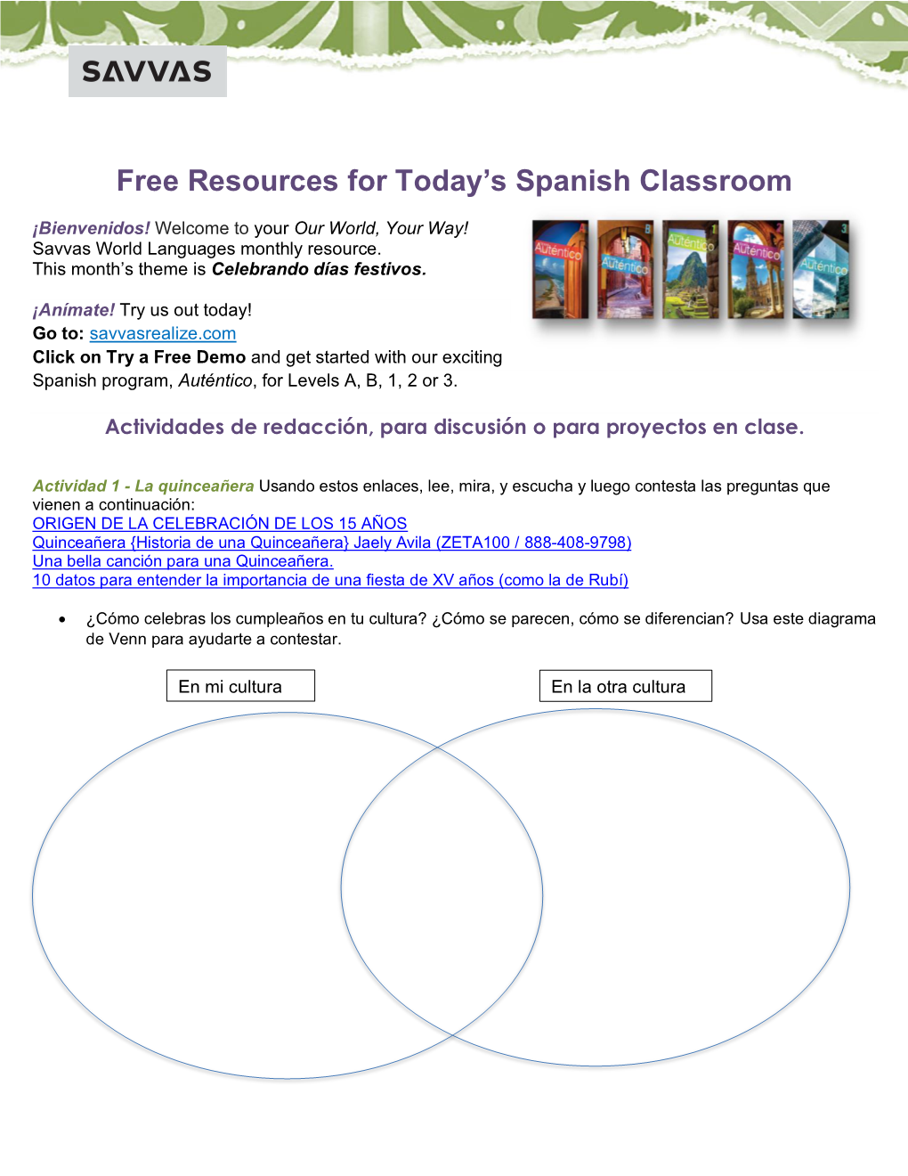 Free Resources for Today's Spanish Classroom
