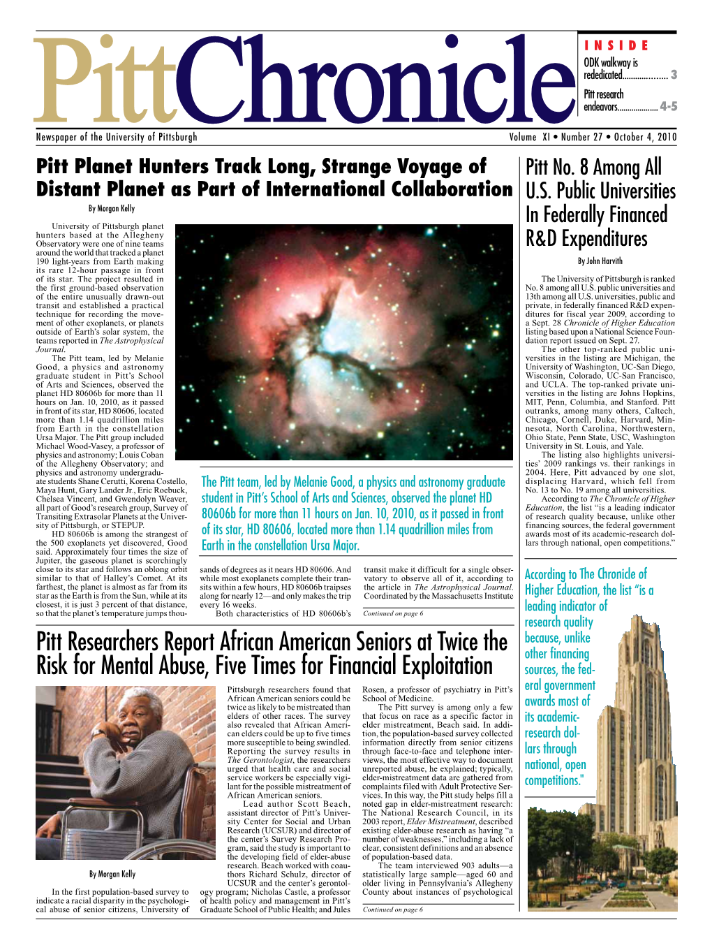 Download the Oct. 4, 2010, Issue of the Pitt