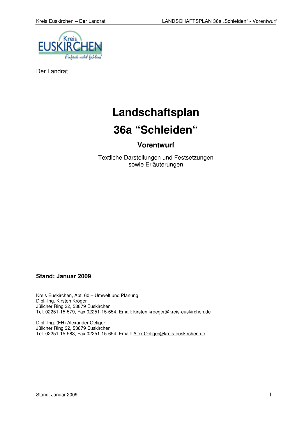 Landschaftsplan 36A “Schleiden“