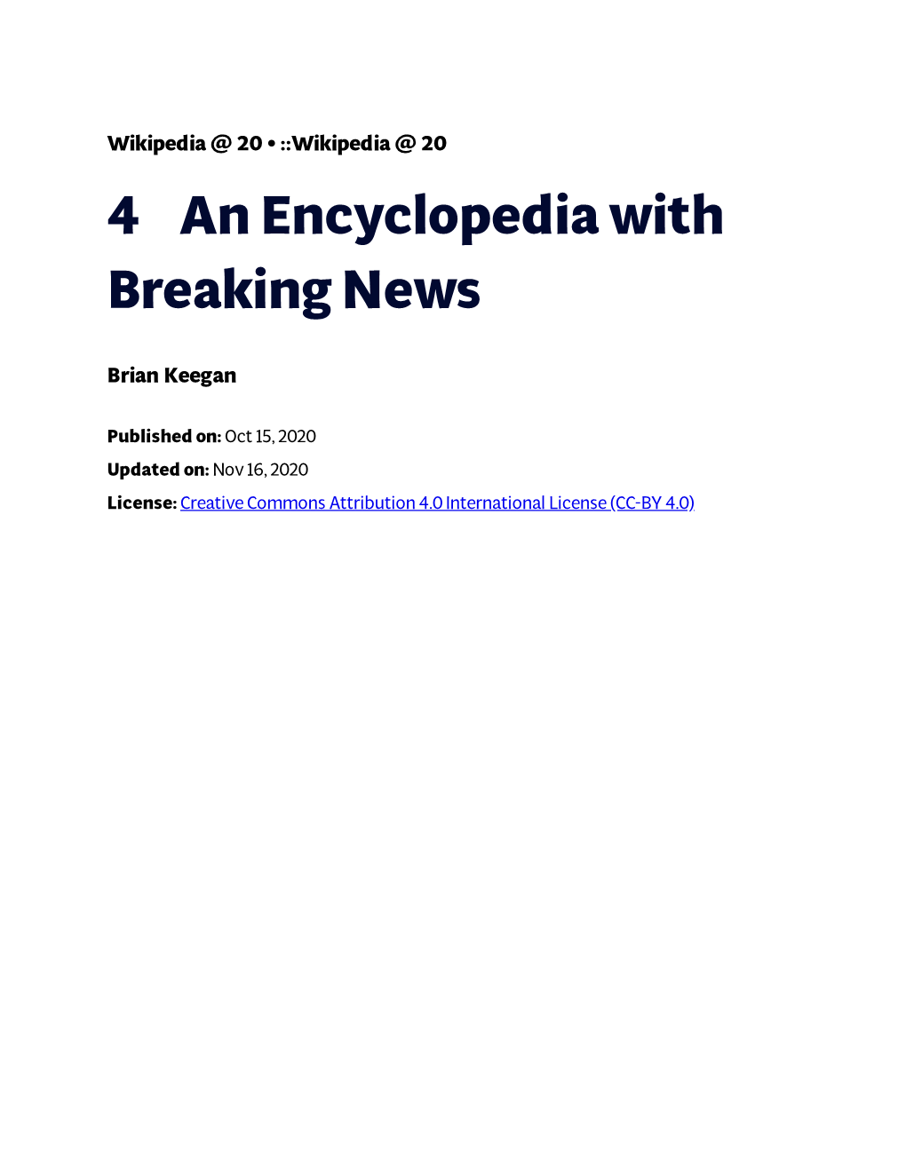 4€€€€An Encyclopedia with Breaking News