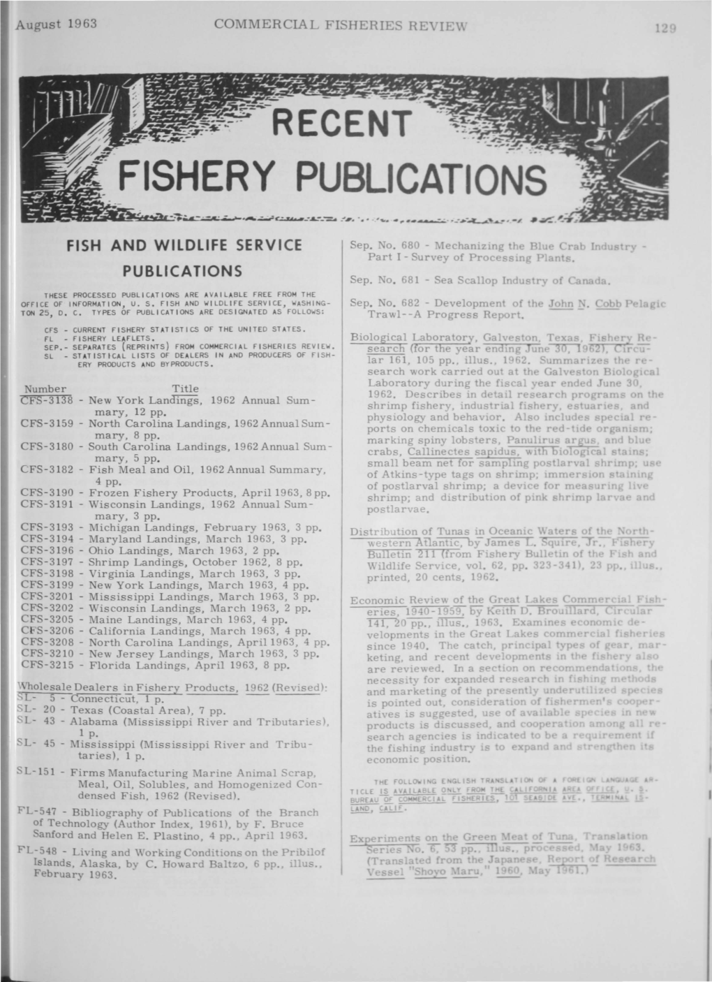 Fishery Publications