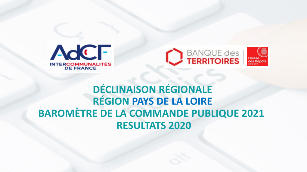 Pays De La Loire Baromètre De La Commande Publique 2021 Resultats 2020