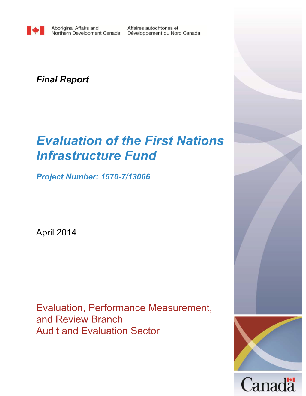 Evaluation of the First Nation Infrastructure Fund