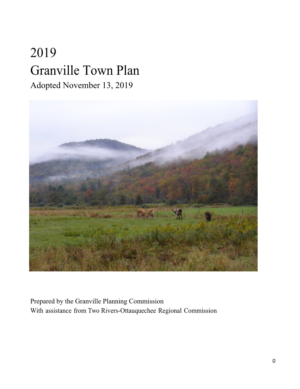 Town Plan Adopted November 13, 2019