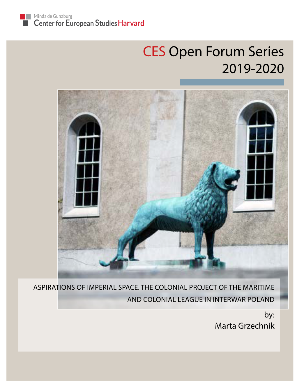 CES Open Forum Series 2019-2020