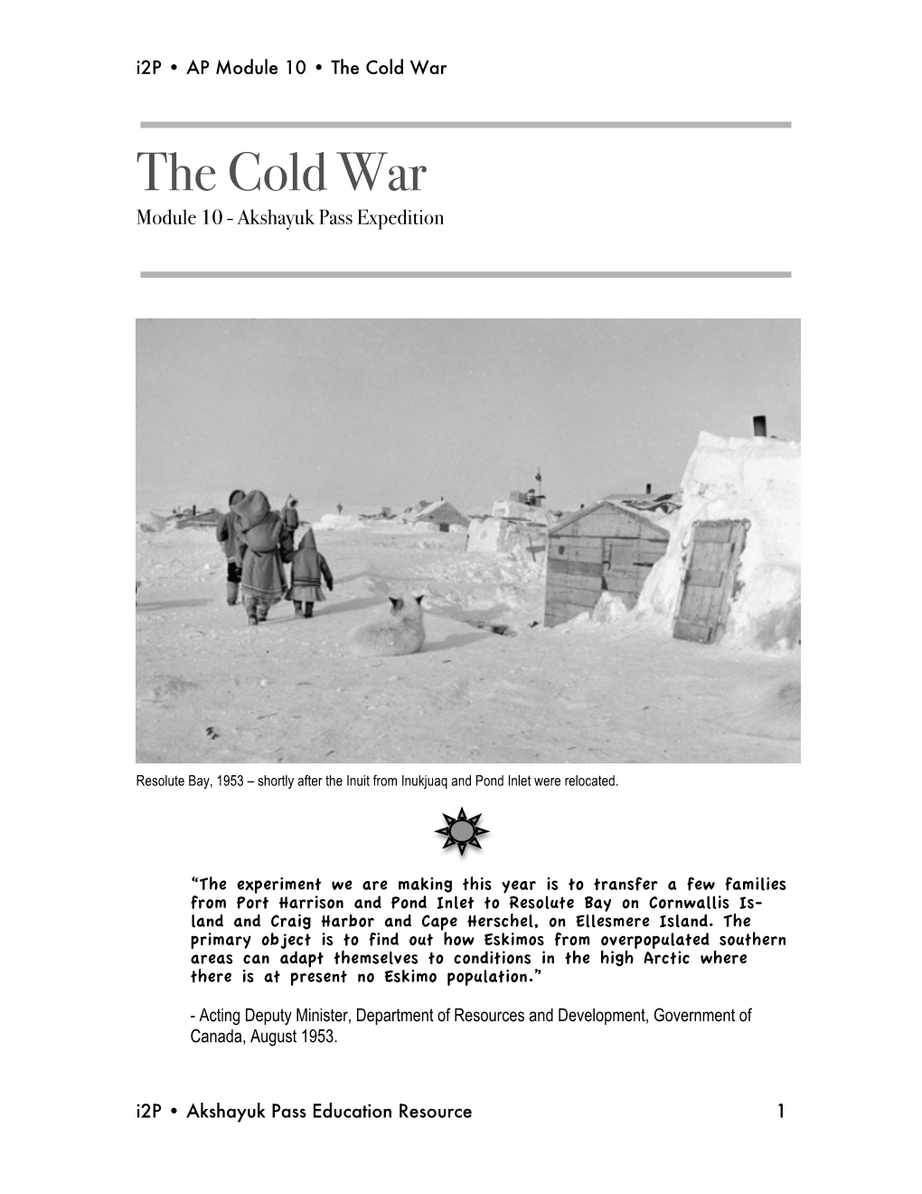 Module 10: the Cold