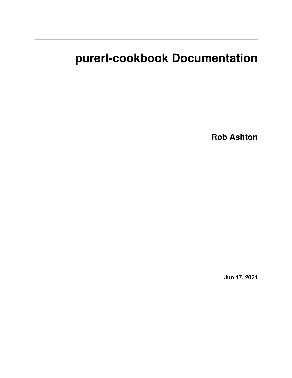 Purerl-Cookbook Documentation