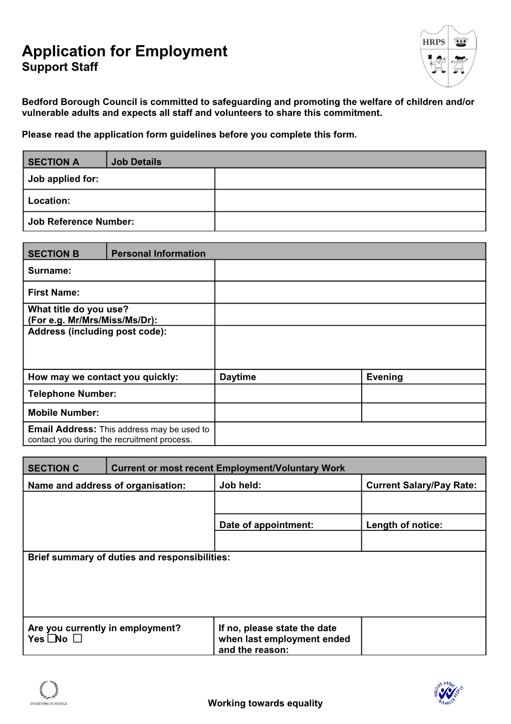 Application for Employment s80