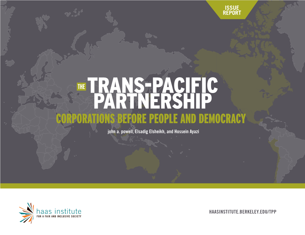 TRANS-PACIFIC PARTNERSHIP CORPORATIONS BEFORE PEOPLE and DEMOCRACY John A