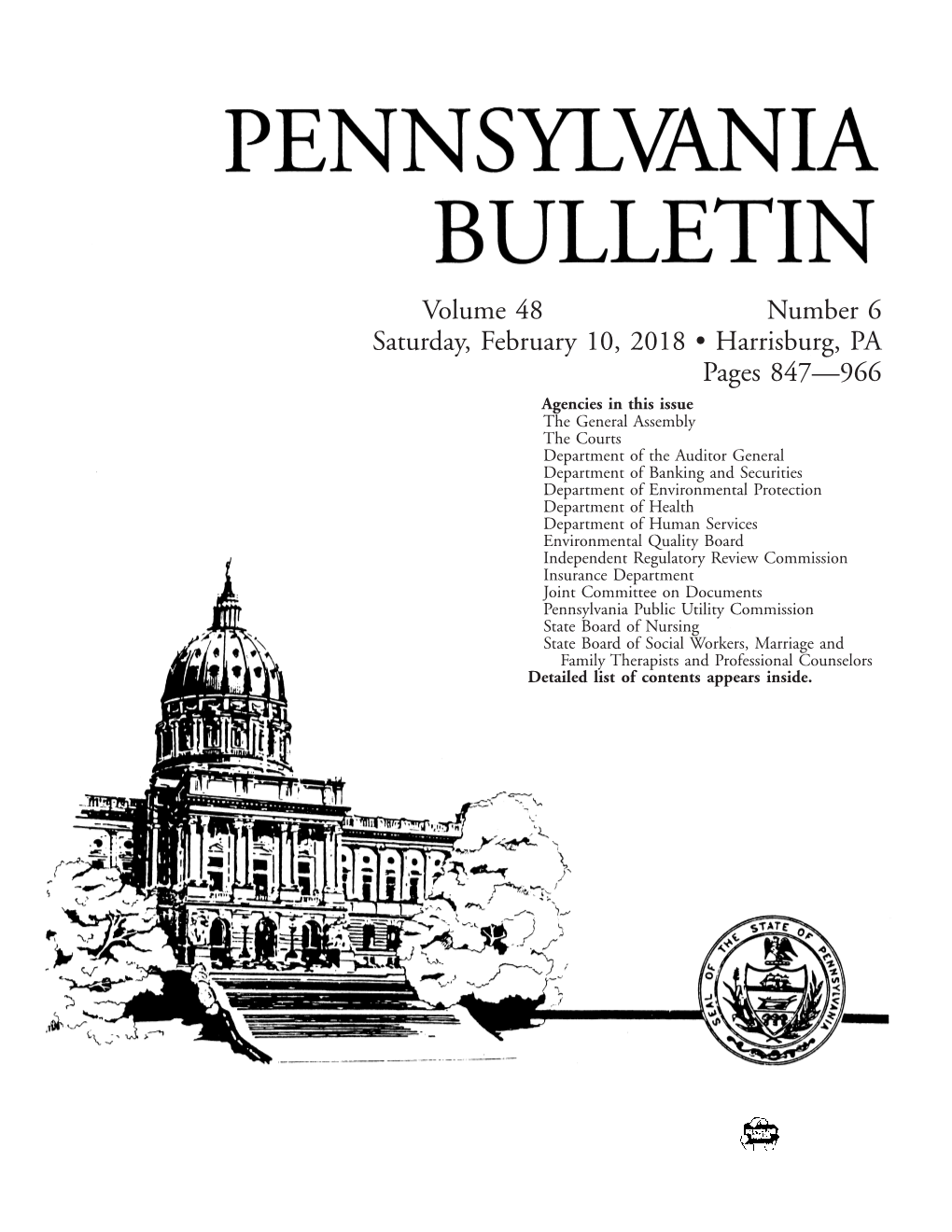 Reader's Guide to the Pennsylvania Bulletin and The