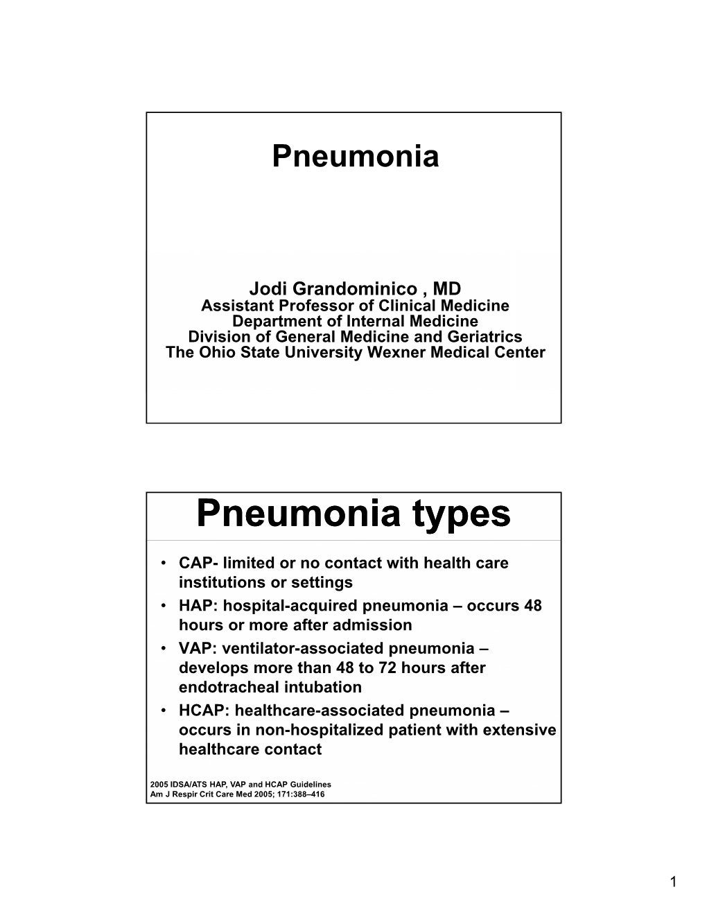 Pneumonia Types