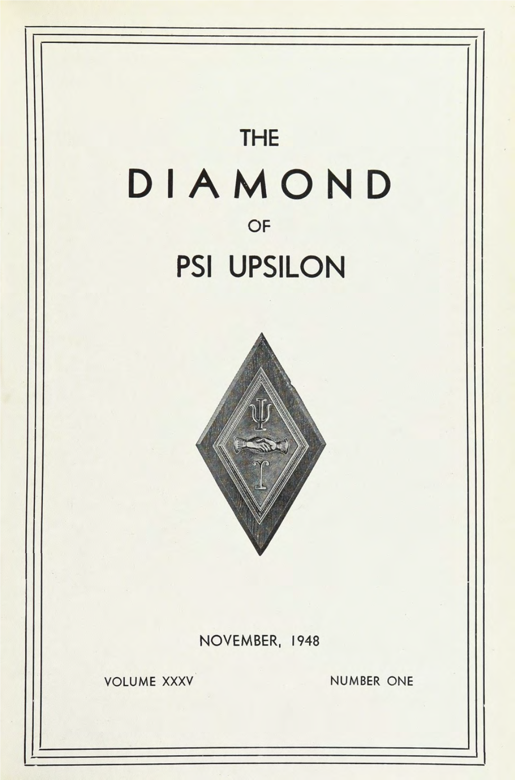 The Diamond of Psi Upsilon Nov 1948