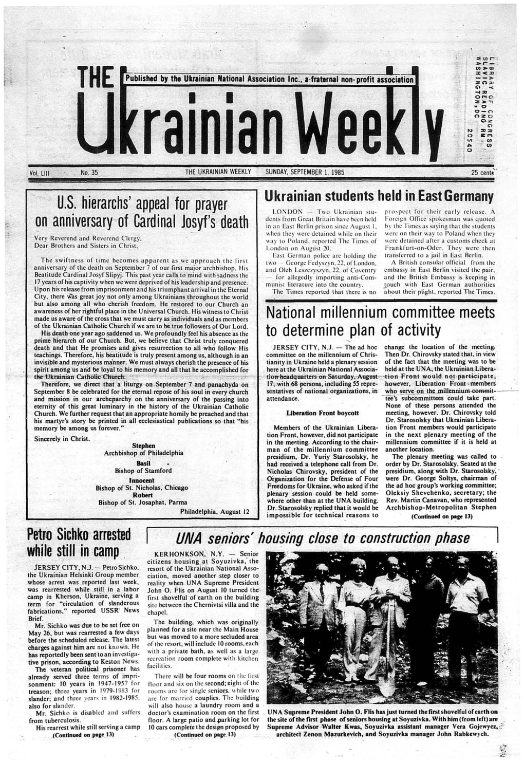 The Ukrainian Weekly 1985, No.35