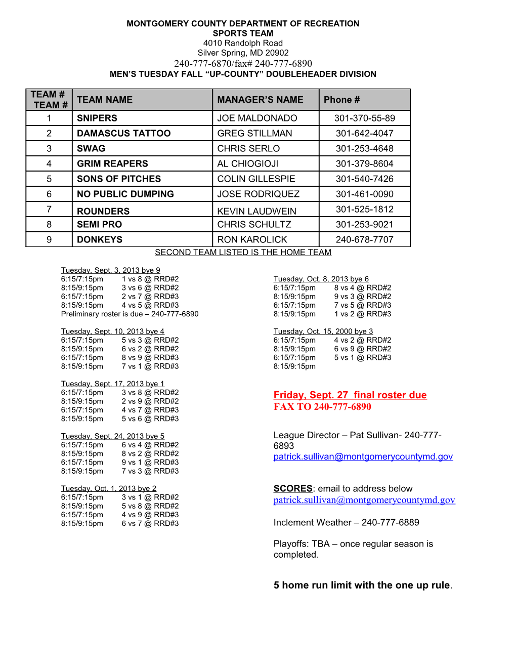 Montgomery County Department of Recreation s3