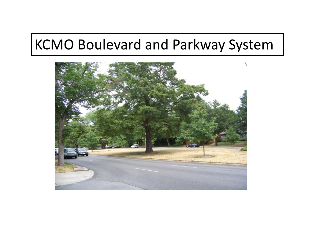 Sustaining the KCMO Boulevard and Parkway System