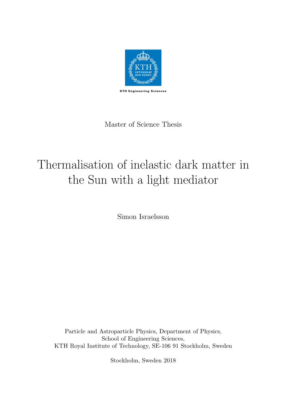 Thermalisation of Inelastic Dark Matter in the Sun with a Light Mediator