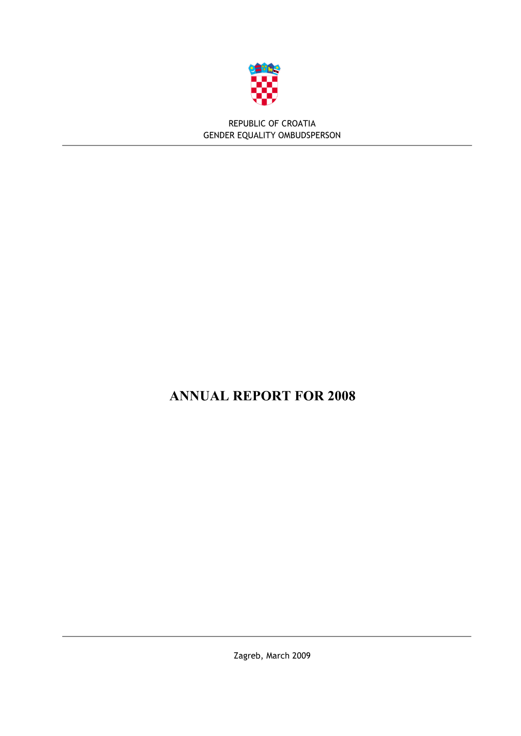 Annual Report for 2008