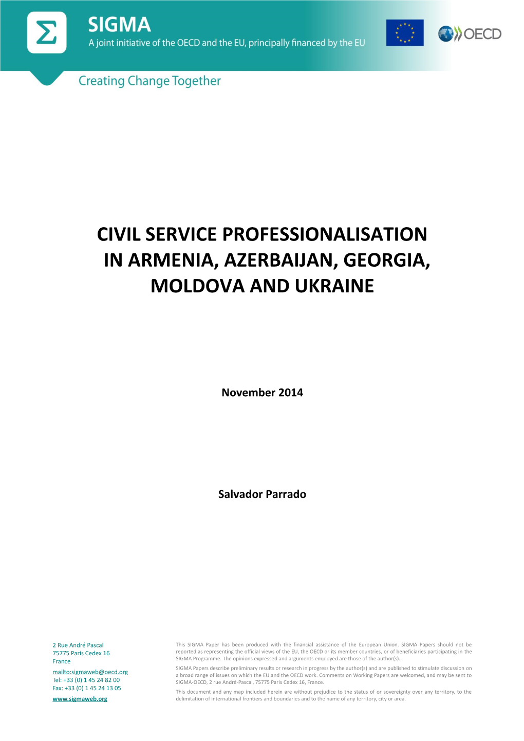 Civil Service Professionalisation in Armenia, Azerbaijan, Georgia, Moldova and Ukraine